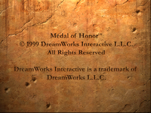 Medal of Honor title screen for Playstation